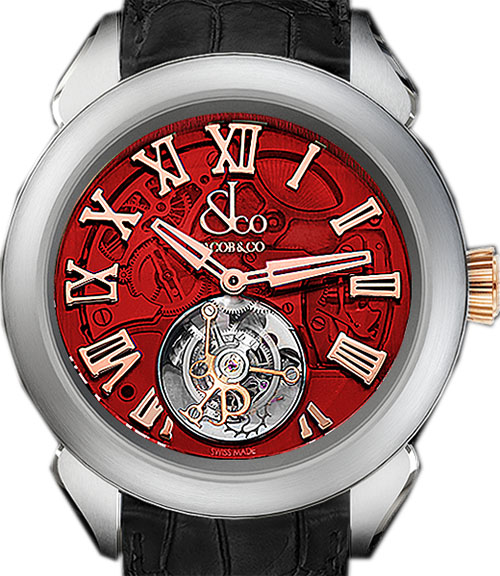 Review JACOB & CO PALATIAL FLYING TOURBILLON RANGE HOURS MINUTE 150.520.24.NS.QR.1NS Replica watch - Click Image to Close
